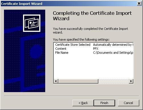 Click on. The next screen gives information about the copy of the certificate.