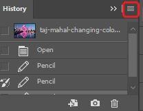 Using the Undo Command Note: Unlike other applications, Photoshop only allows the users to undo one single action by default. Using the History panel is the best way to undo multiple actions. 1.