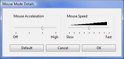 50 SETTING THE PEN SPEED IN MOUSE MODE To change the screen cursor acceleration and speed when using the pen in MOUSE MODE, click on the MOUSE MODE DETAILS... button (located on the PEN tab).