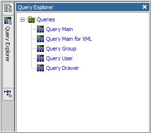 The Query Explorer pane The Query Explorer pane enables you to create, modify, and delete queries in your report. By default, queries run sequentially.