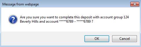 Click the task button to review or edit a deposit. This will bring up a Deposit Item List as shown below.