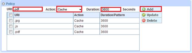 6.6.1 CUSTOM RAM CACHING POLICY Under the RAM Cache policy, this section explains how to configure dynamic RAM caching, which overrides and augments standard HTTP behavior.