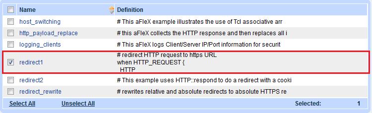 6.7 HTTP-TO-HTTPS REDIRECT This section explains how to redirect OAS traffic that originates from HTTP to HTTPS using the AX devices' aflex scripts.