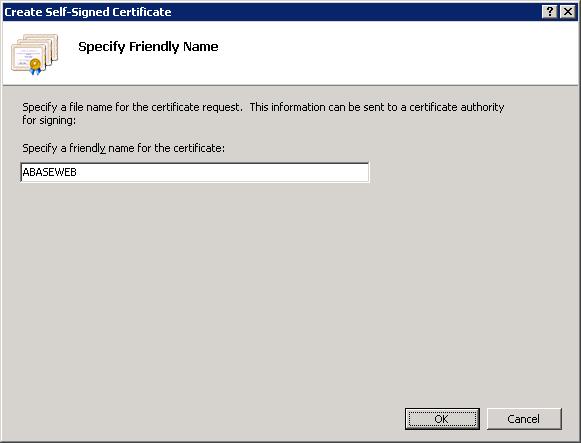 Click on the Create Self-Signed Certificate... link in the actions pane on the right-hand-side of the screen.