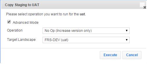 2. In the Operation field in the Copy dialog box, choose No Op (Increase version only) to increase the version number.