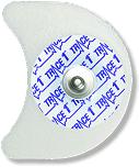 Stress/Holter Electrodes Clear tape with conductive adhesive solid gel.