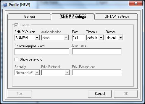 SNMP Settings Tab Alarm identification method Specifies the Alarm identification method for the QoS identified in the QoS identification method field. This value is set to Host Address by default.