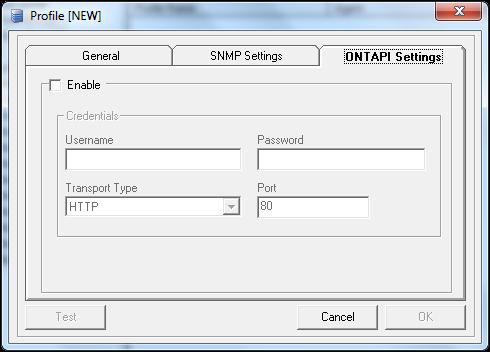 SNMP V3 Support ONTAPI Settings Tab The netapp probe is enabled to monitor hosts/agents based on the SNMP V3 protocol.
