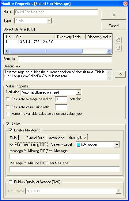 Edit Monitor Properties for SNMP Monitor You can double click