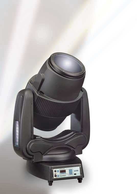 EASY touring searchlight provides the user with the following features: full electronic dimming of the lamp, patented electronic high speed strobe (up to 25 Hz), and precise positioning.