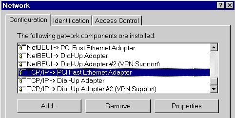 By default, the DC-202 will act as a DHCP Server. Windows 98/ME Right click the Network Neighbourhood icon on the desktop and click Properties.