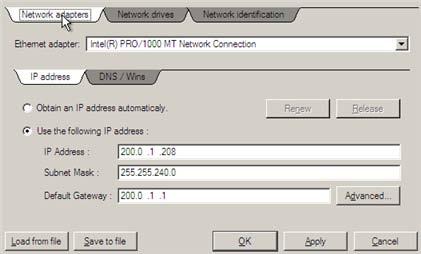 Click the Network drivers tab to map a network share. 4.