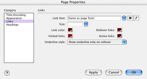 Rollover Links changes the color of your link when the mouse rolls over it.