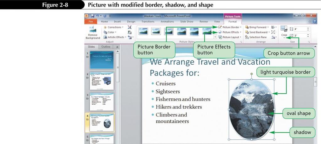 Formatting Objects You can also change the color and width of an object s border, add special