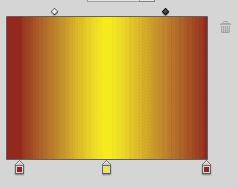14. To duplicate the darker color, Hold «, the darker color all the way to the left Now we have a three-step gradient. 15.