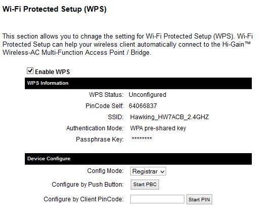 1 2 4 3 5 Enable WPS (1) Check this box to enable WPS function, uncheck it to disable WPS.