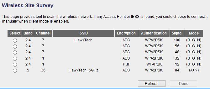 Main ESSID (1): The wireless name of the network you wish to bridge to. Site Survey (2): When you select bridge mode, you have to associate it with a working access point.