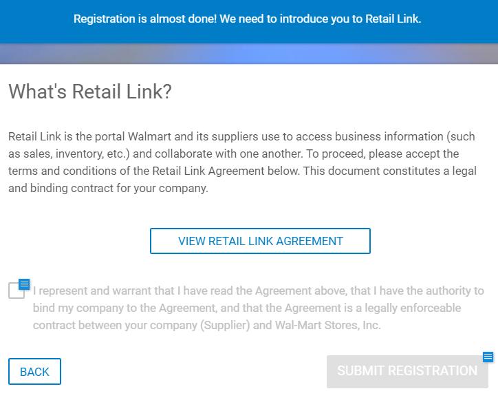 next page to move to the 4 Retail Link: Click open the Retail Link Agreement to The