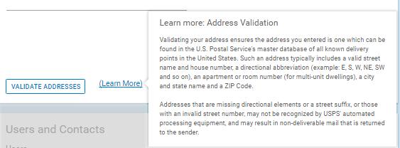 Updating Addresses 5 Validating Address: It is mandatory for you to validate your address Check to ensure the Standardized Address in the We found field is correct If the address is correct, click to