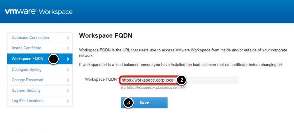 Login to the administrator interface with the password configured during the setup of the Workspace Portal/Identity Manager appliance.