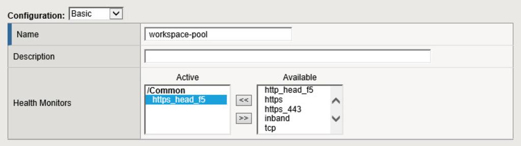 Create Workspace Portal/Identity Manager Pools (continued) - Pool Configuration Create a Pool with the following