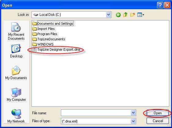111. Administrator Functions 4. A File Explorer window will appear. Browse to the location of the Schema file and click Open. 5. Several ImportLog windows will appear displaying the import progress.