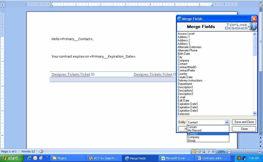 End User Functions. 118 Mail Merge to an embedded grid; Creating a table of child records There are only a couple of steps involved in creating a table that contains a list of related child records.