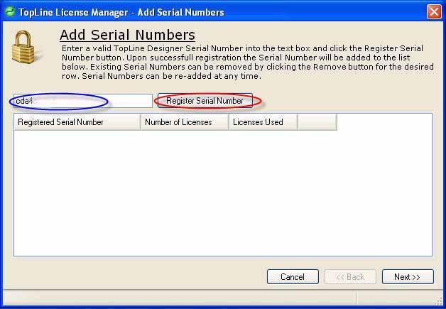 19. Installation Home > Installation > Web License Manager > Adding Serial Numbers Adding Serial Numbers Once the Initial Setup has completed and the Designer for Web files have been installed, the