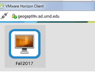 Double click on the Fall2017 computer icon as seen in the image to the