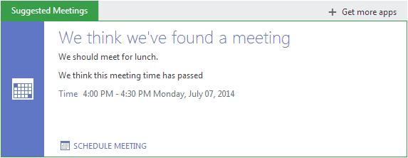When you click on the app: To schedule the meeting, click on schedule meeting at the bottom of the text box.