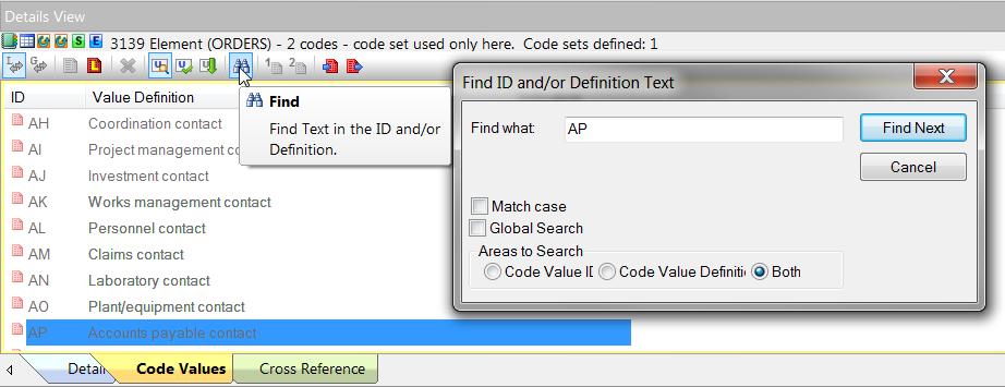 7. When you ve found AP click Alt+M to mark it used. 8. Speed search for code DL, then Alt+M to mark used, speed search for code LB, then Alt+M to mark used. 9.