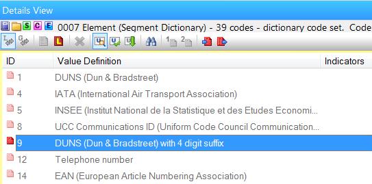 Using the Dictionary The dictionary is a list of all segments, composites, elements, and codes in the underlying standard. 1. Click on the + symbol before the Dictionary Objects in the Tree pane. 2.