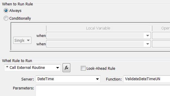 Creating a Business Rule to Verify Date Formats You can create a rule to verify the date and time format.
