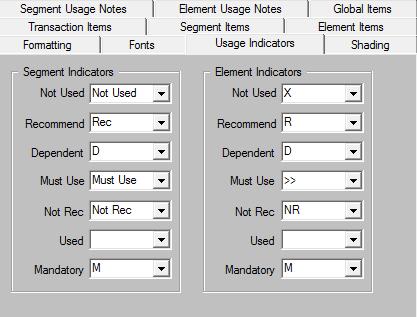 9. Click the Segments Usage Notes tab, and in the Must Use field, type KAVER CORP.