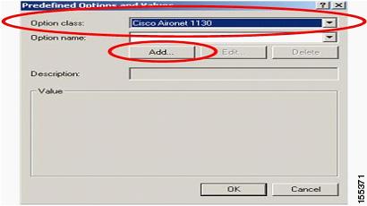 Appendix E: Configuring Vendor-Specific DHCP Options (Option 43) in the Windows 2000 and 2003 DHCP Server Figure 125 Adding a Pre-defined Option The Option Type box will appear (see Figure 126).