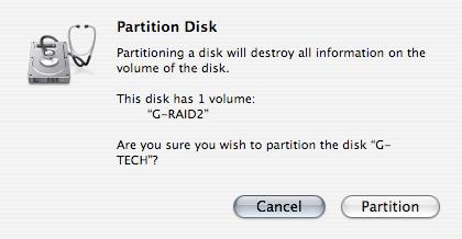 5. Click on the <Partition> button. The dialog box shown below will appear. Click on the <Partition> button to continue. 7.2 Windows 2000/XP 1.