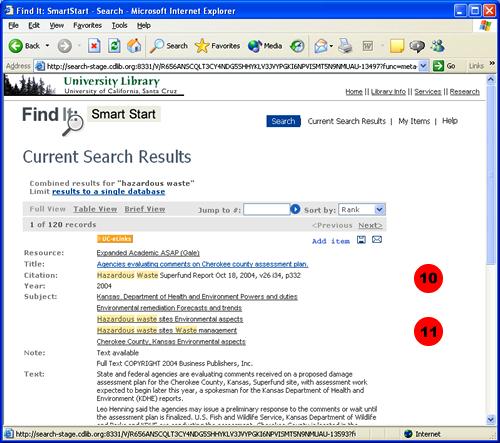 Full View Top of webpage 10. Include call number in both initial and object level views when searching library catalogs. 11.