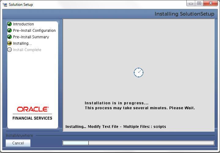 11. The Installing SolutionSetup screen