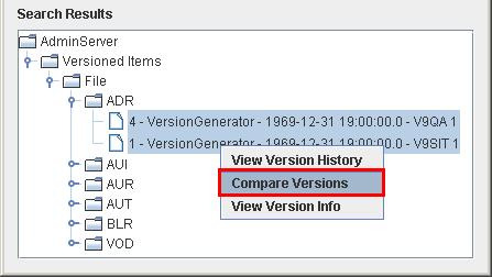 View a Compare of Two Versioned Rules IVS Explorer provides the ability to view two versioned rules side by side.