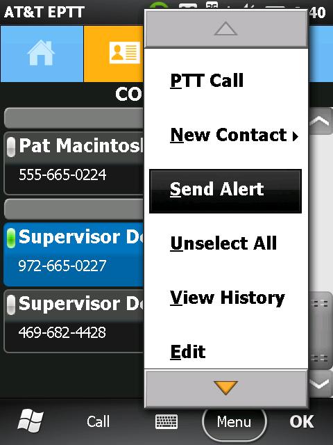When you receive a PTT call, you will hear a chirp followed by the caller s voice. b. To respond, press and hold the PTT call button while speaking.