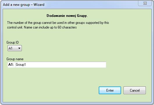 6.1 Groups Groups configuration on the Galaxy. 6.1.1 Add a group You can add up to 32 groups. You can add groups manually, unless you imported it or didn't create default configuration.