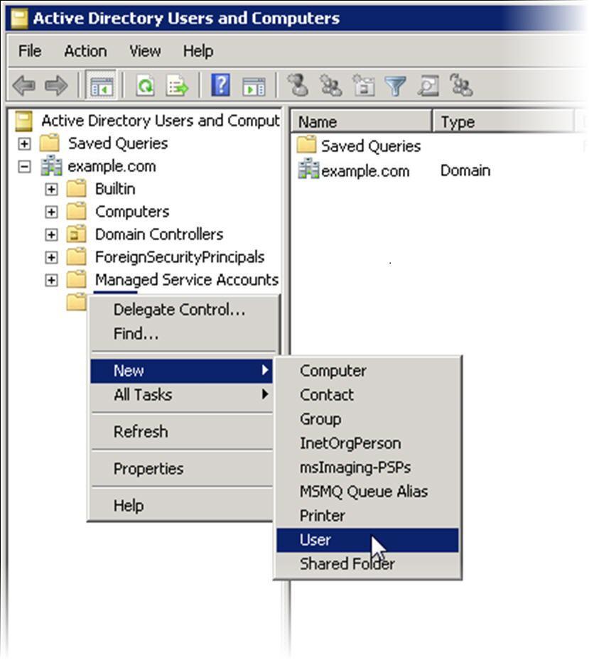 Installing Key Management Server On-Premises The New Object - User window opens. 3.
