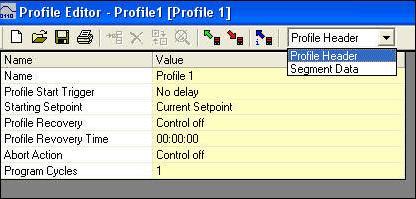 DCP250 Controller Programmer Profile Configuration - configure header
