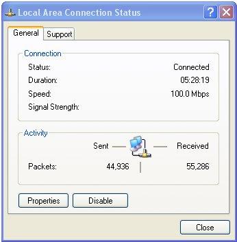 Step 3 Double-click the Local Area Connection icon, and then click the Properties button. Step 4 The Local Area Connection Properties window will appear.