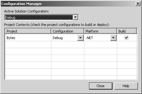 Chapter. 03 9/17/01 6:09 PM Page 45 Project Configurations 45 Figure 3 8 Choosing Release in the Configuration Manager.