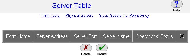 Adding Servers to the Farm 1. From the menu, select AppDirector Servers Application Servers to display the Server Table page similar to the one shown below: 2. Click the Create button. 3.