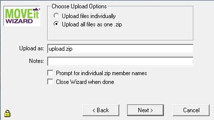Files must be compressed prior to upload to avoid metadata spoliation and expedite the upload. If your files have not been compressed in a zip file the wizard will allow you to zip them on upload.