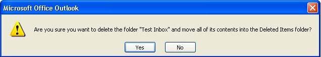 folder name to Test Inbox, and click away from the textbox. Exercise 3: Moving a Folder Note: You cannot move the default Outlook folders. You can only move folders that you have created. 1.