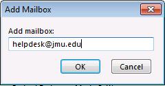 6. In the small window that pops up, type the email address of the Shared