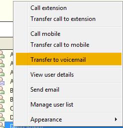 This will pop a Transfer Call dialogue box. Enter the destination number and click the green tick or press Enter. The call will be transferred and will disappear from your Active Call Window.